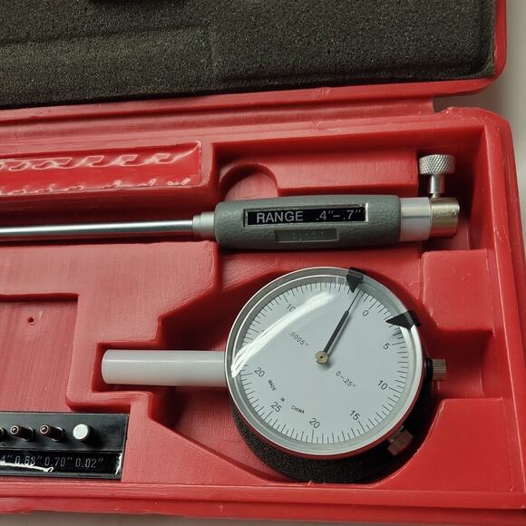 MHC Dial Bore Gage Set Gauge 0.4 - 0.7" x .0005 with Certificate - Picture 5 of 9